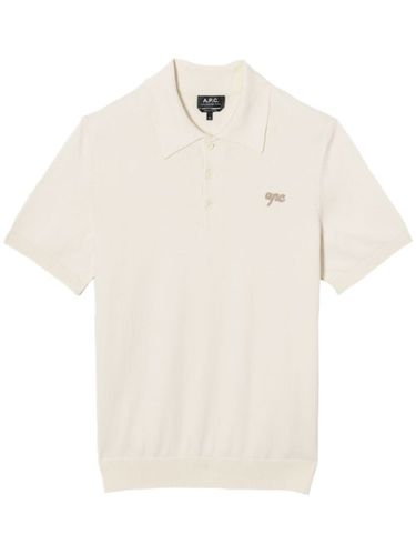 A.P.C. polo à logo brodé - Blanc - A.P.C. - Modalova