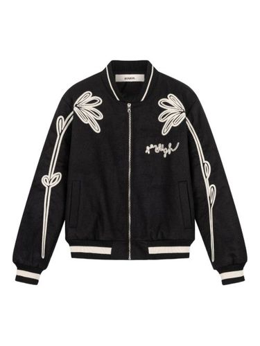 ROUGH. veste Floral Varsity - Noir - ROUGH. - Modalova