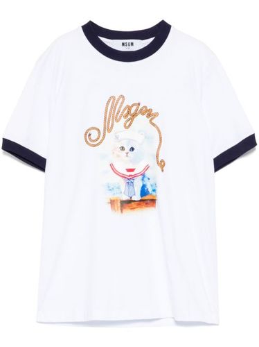 T-shirt à imprimé graphique - MSGM - Modalova