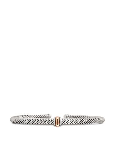 Bracelet Classic Cable Station en or rose 18ct et sterling (4 mm) - David Yurman - Modalova