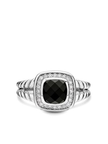 Bague Petite Albion en sterling sertie d'onyx et de diamants (7 mm) - David Yurman - Modalova