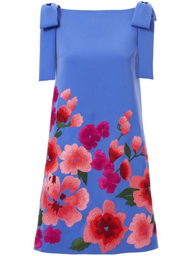 Robe courte à fleurs brodées - Carolina Herrera - Modalova