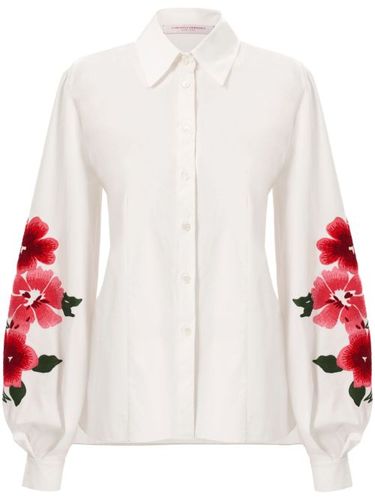 Chemise à fleurs brodées - Carolina Herrera - Modalova