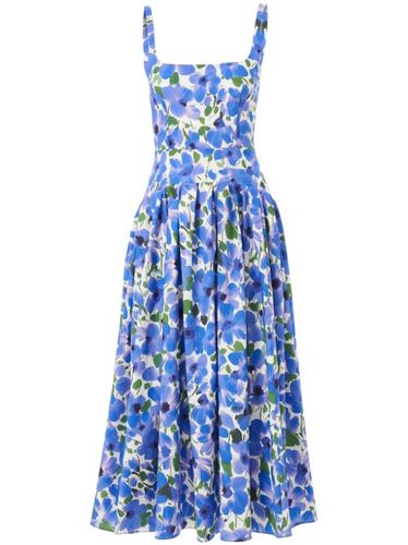 Robe mi-longue à fleurs - Carolina Herrera - Modalova