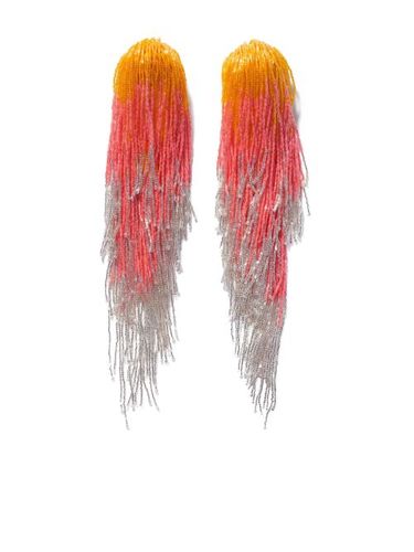 Boucles d'oreilles pendantes à franges - Carolina Herrera - Modalova