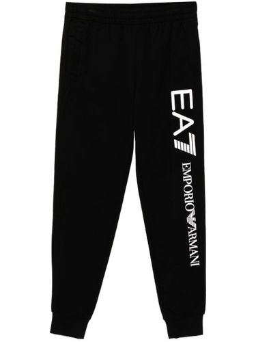 Pantalon de jogging en coton à logo imprimé - Ea7 Emporio Armani - Modalova