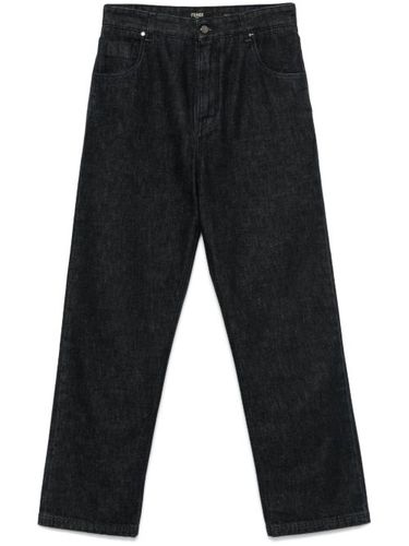 FENDI jean à coupe droite - Noir - FENDI - Modalova
