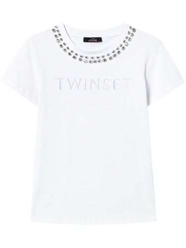 T-shirt à logo brodé - TWINSET - Modalova
