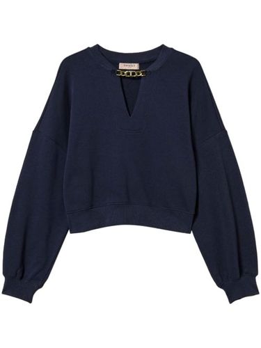Sweat à détail de chaîne Oval T - TWINSET - Modalova