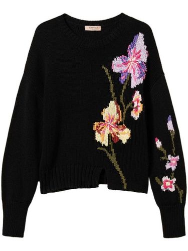 Pull à fleurs brodées - TWINSET - Modalova