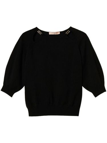 TWINSET pull à découpes - Noir - TWINSET - Modalova