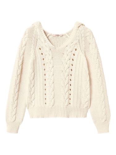 Hoodie en maille torsadée - TWINSET - Modalova