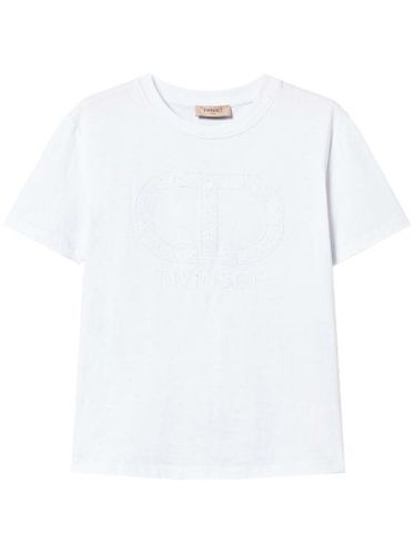 T-shirt à logo Oval T brodé - TWINSET - Modalova