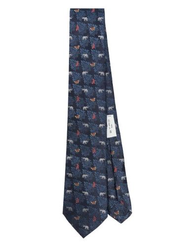 ETRO cravate en soie - Bleu - ETRO - Modalova