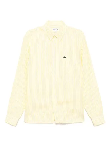 Chemise rayée en lin - Lacoste - Modalova