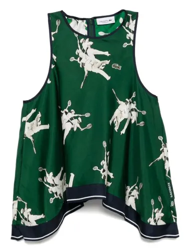 Lacoste haut fluide en soie - Vert - Lacoste - Modalova