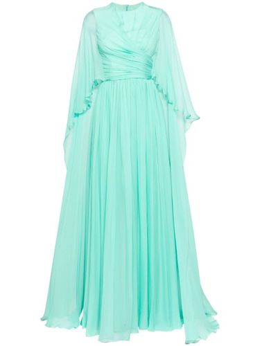 Robe longue drapée en chiffon - Zuhair Murad - Modalova