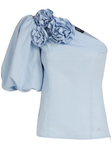 Blouse asymétrique à fleurs appliquées - Karl Lagerfeld - Modalova