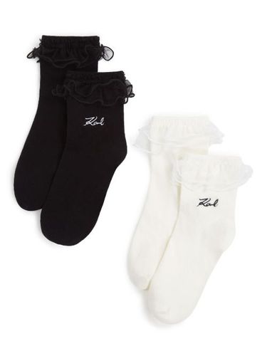Lot de deux paires de chaussettes K/Signature - Karl Lagerfeld - Modalova