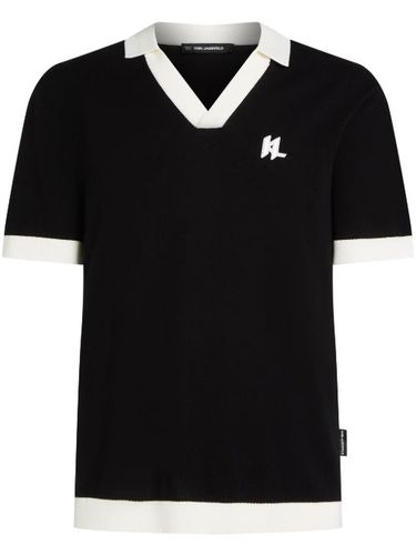 Polo à bords contrastants - Karl Lagerfeld - Modalova