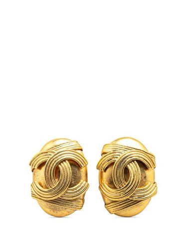 Boucles d'oreilles en plaqué à logo CC (1994) - CHANEL Pre-Owned - Modalova