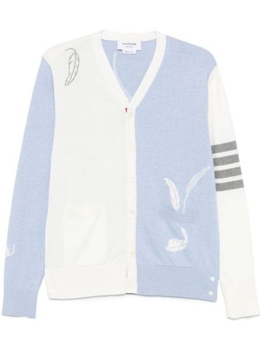 Cardigan à motif de plume en intarsia - Thom Browne - Modalova
