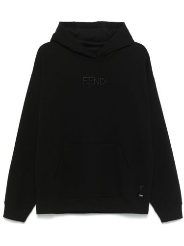 FENDI hoodie à logo brodé - Noir - FENDI - Modalova