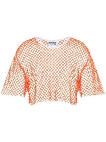 T-shirt en résille - MOSCHINO JEANS - Modalova