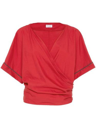 Blouse en soie à ornements métalliques - Brunello Cucinelli - Modalova