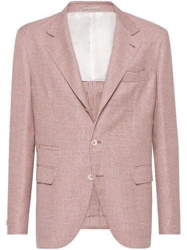Blazer à motif pied-de-poule - Brunello Cucinelli - Modalova