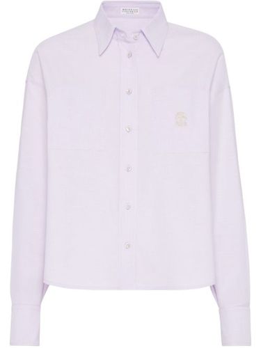 Chemise en coton à logo brodé - Brunello Cucinelli - Modalova