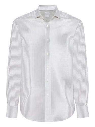 Chemise en popeline à rayures - Brunello Cucinelli - Modalova