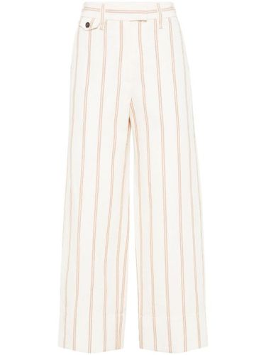 Pantalon ample à rayures - Brunello Cucinelli - Modalova
