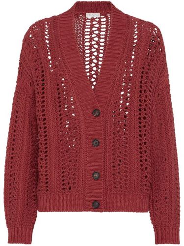 Cardigan en crochet - Brunello Cucinelli - Modalova