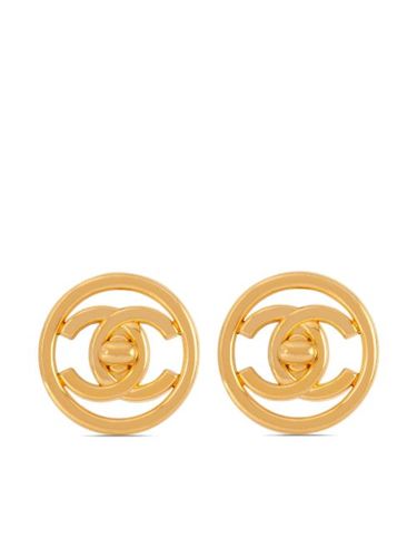 Boucles d'oreilles Interlocking CC (1997) - CHANEL Pre-Owned - Modalova