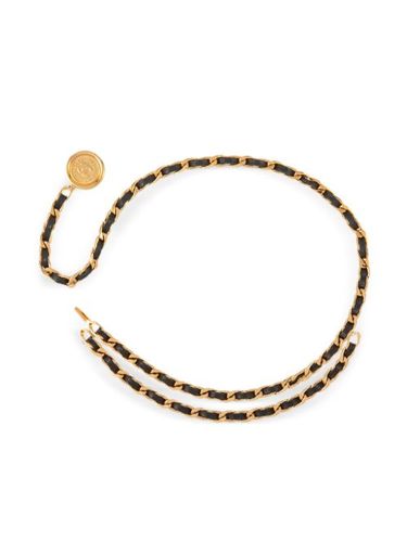 Ceinture en cuir à médaillon (1994) - CHANEL Pre-Owned - Modalova