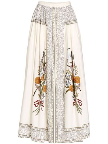 Jupe en popeline à imprimé Marigold Bouquets - Giambattista Valli - Modalova