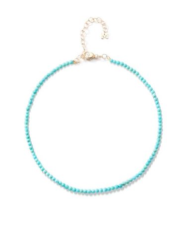 Bracelet Round en or 14ct serti de turquoise - Mateo - Modalova