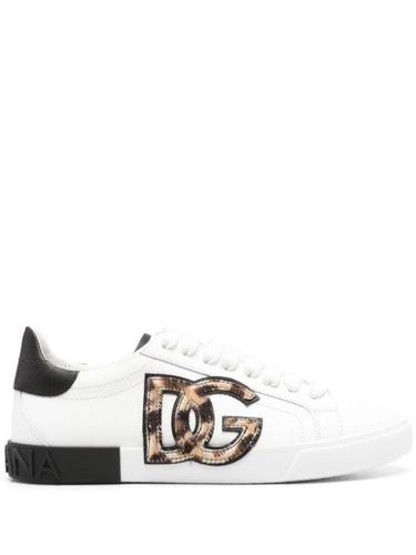 Baskets à patch logo - Dolce & Gabbana - Modalova
