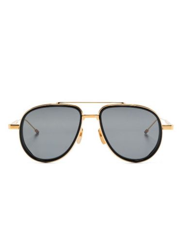 Lunettes de soleil à monture pilote - Thom Browne Eyewear - Modalova