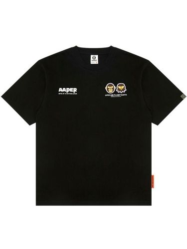 T-shirt en coton à logo imprimé - AAPE BY *A BATHING APE® - Modalova
