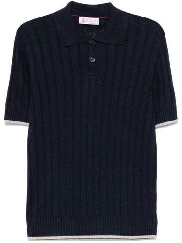 Polo en maille à design nervuré - Brunello Cucinelli - Modalova