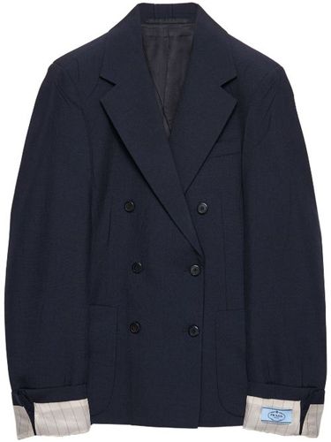 Blazer en mohair à boutonnière croisée - Prada - Modalova