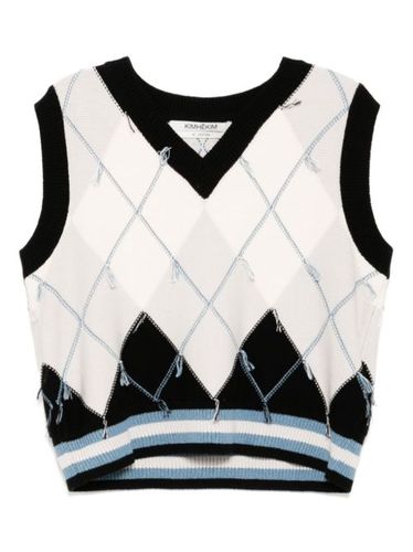 Pull Argyle à col v - Kimhekim - Modalova