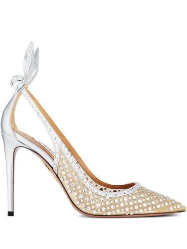 Escarpins Bow Tie Crystal 105 mm - Aquazzura - Modalova