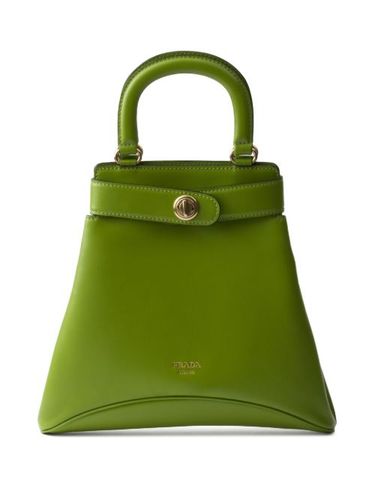 Sac cabas en cuir à logo imprimé - Prada - Modalova