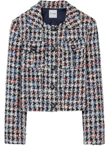 Blazer structuré à motif pied-de-poule - St. John - Modalova