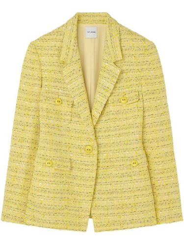 Veste en tweed à simple boutonnage - St. John - Modalova
