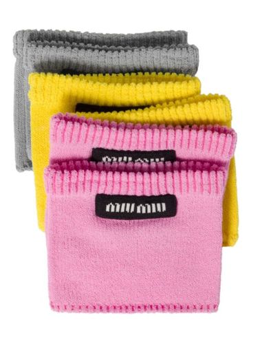 Lot de trois paires de chaussettes à patch logo - Miu Miu - Modalova