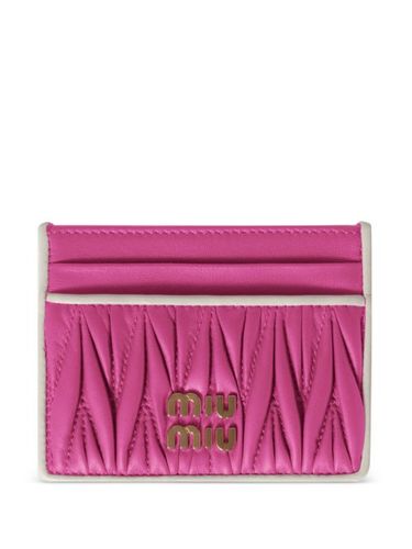 Porte-cartes matelassé en cuir - Miu Miu - Modalova